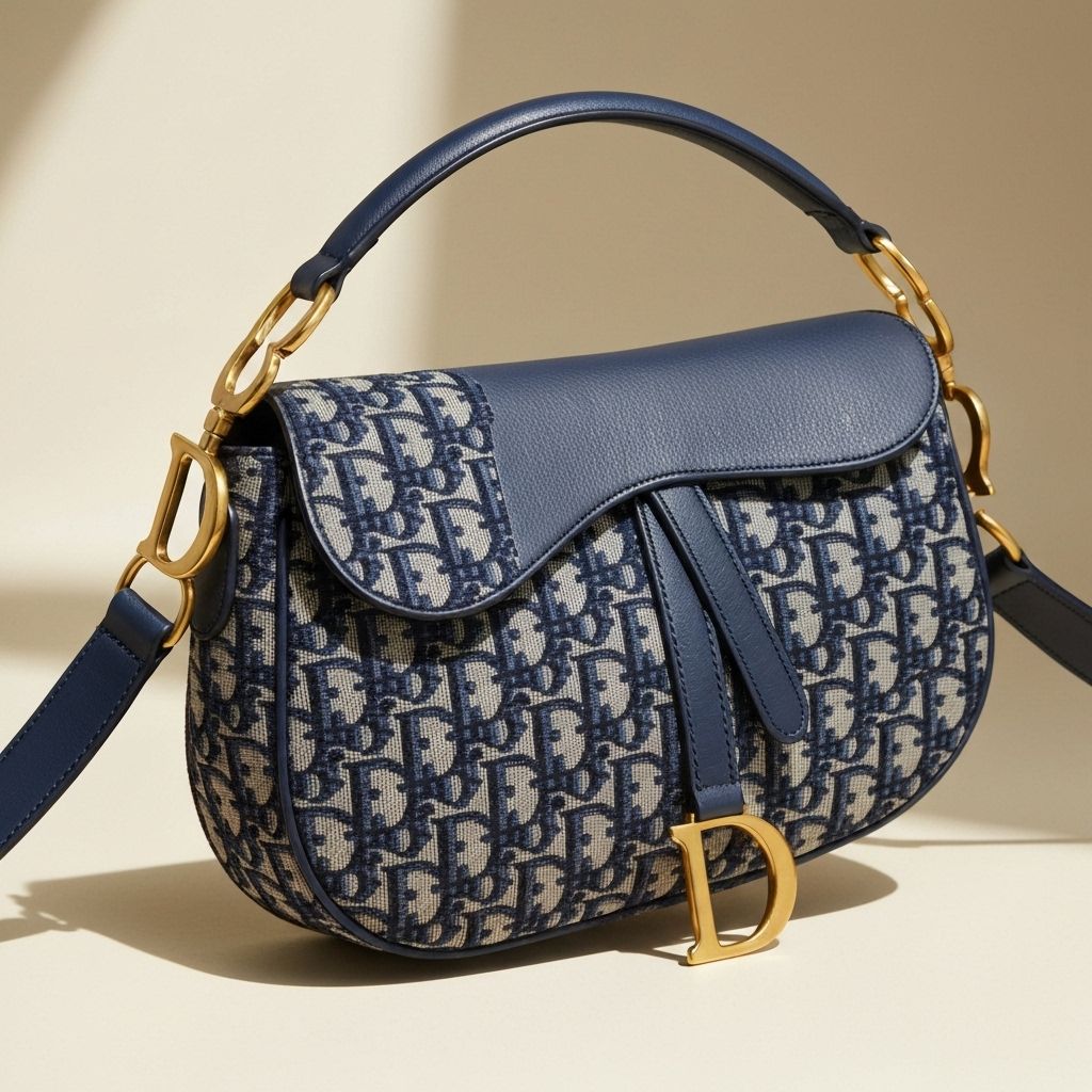 Dior Saddle – Azul Marinho Monograma Dior